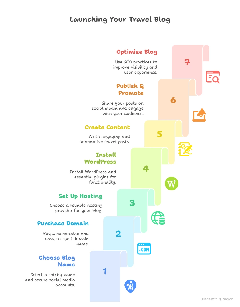 Steps to Start Your Travel Blog in 2025
