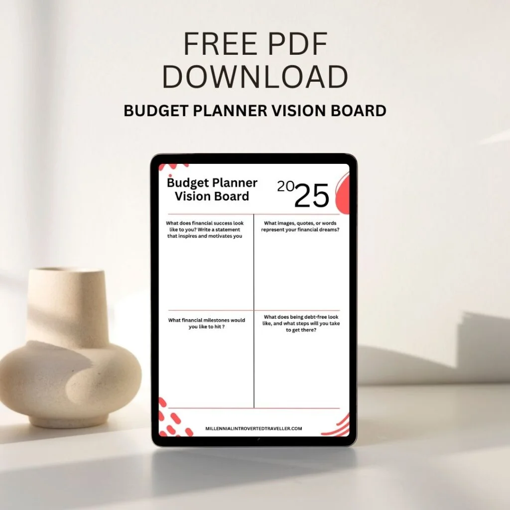 budget planner vision board