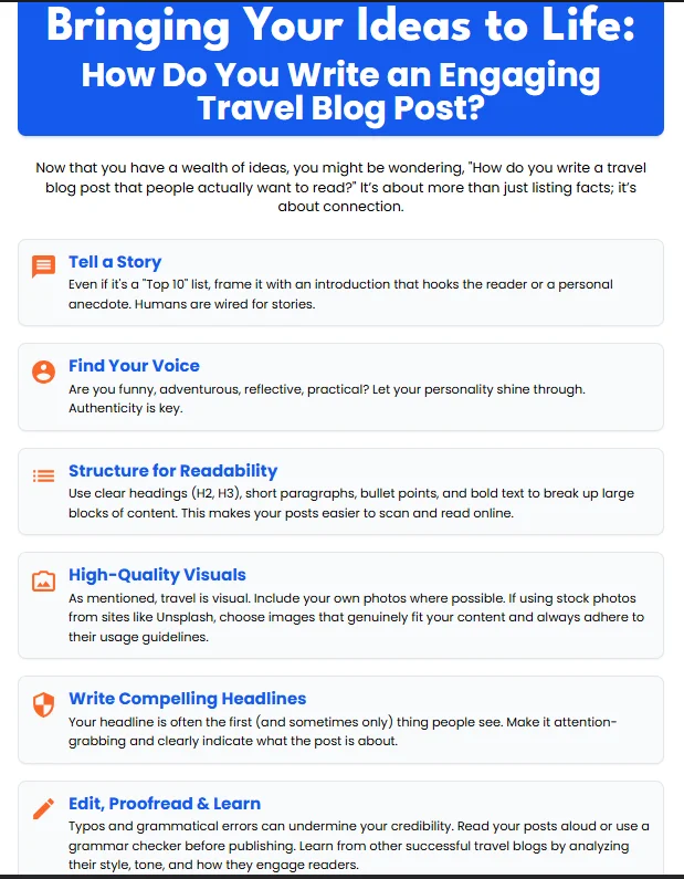 How Do You Write an Engaging Travel Blog Post